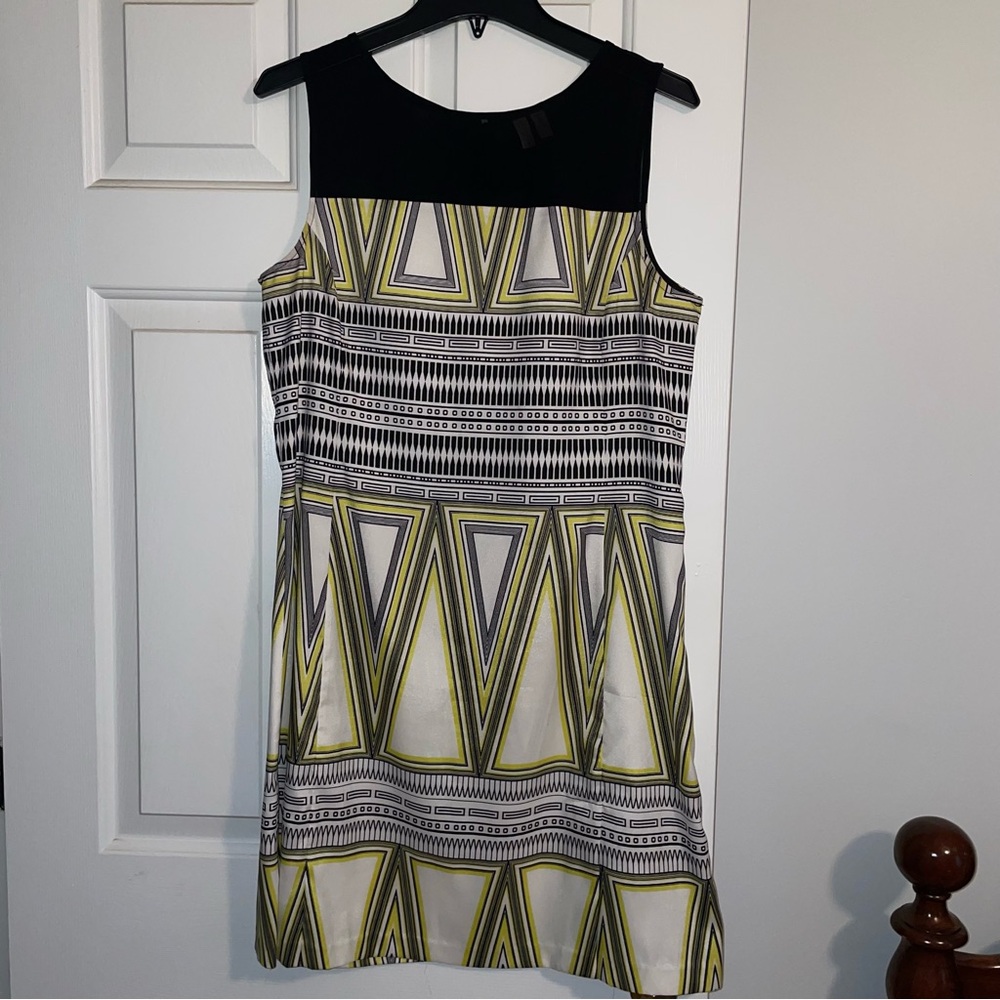 Geometric Patterned Sleeveless Dress